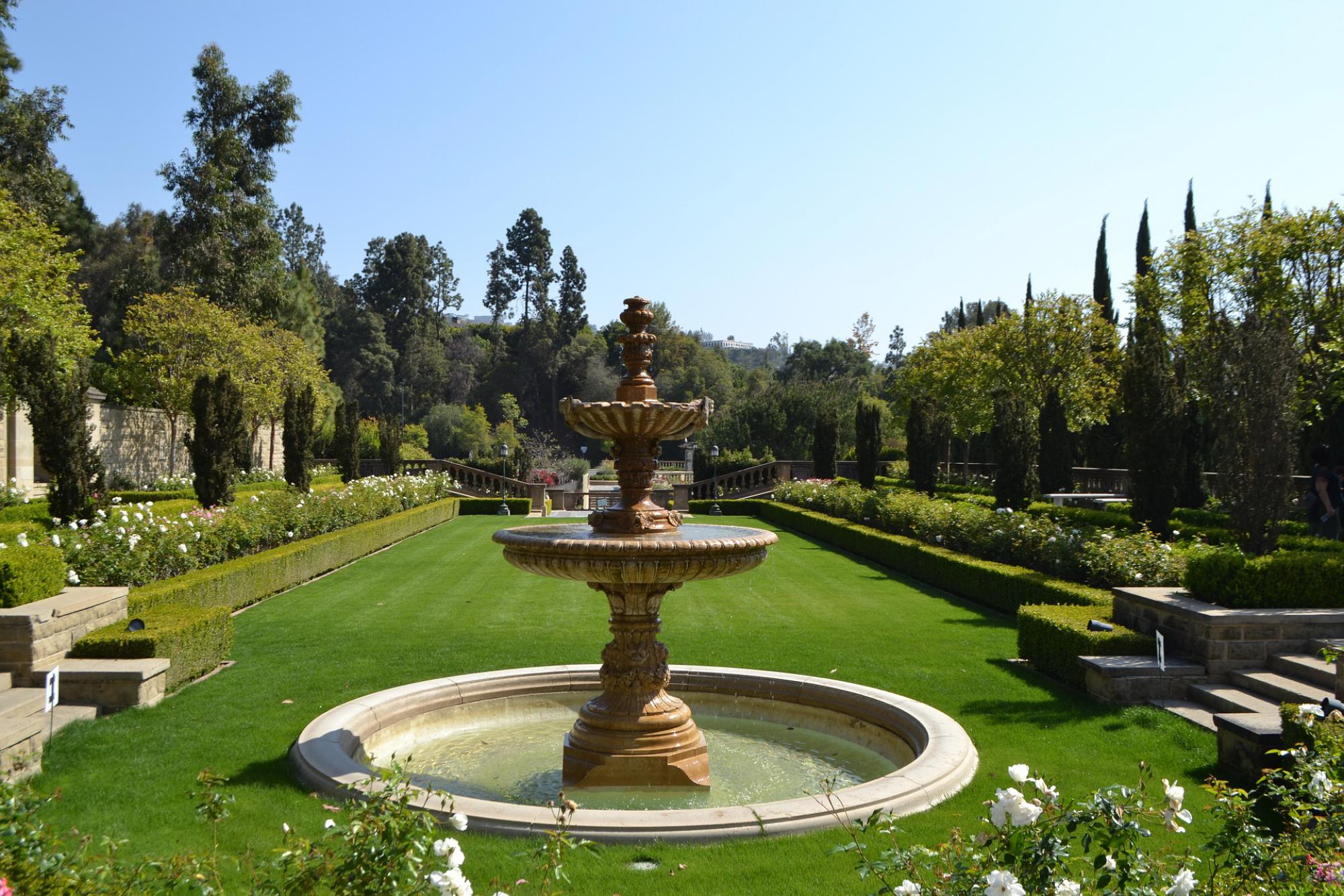 Jardin, fontaine 